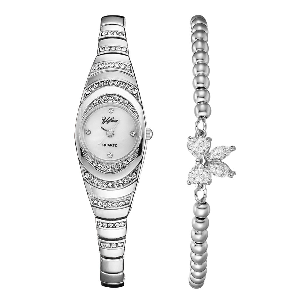 💎Ceas de damă cu brățară de cristal⌚