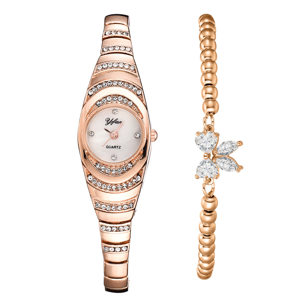 💎Ceas de damă cu brățară de cristal⌚