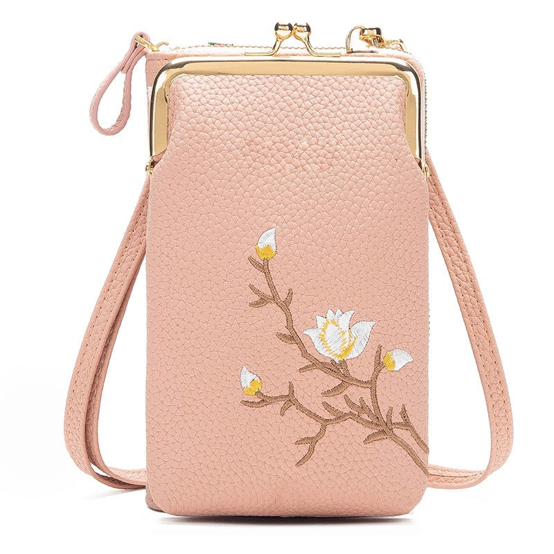 🔥👛Portofel tip crossbody pentru telefon mobil, pentru femei🌸