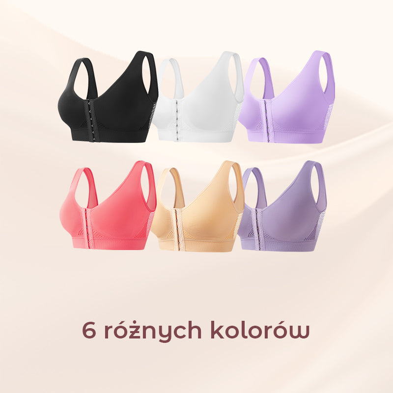 【1+1 gratis】Biustonosz damski bez fiszbin z zapięciem z przodu