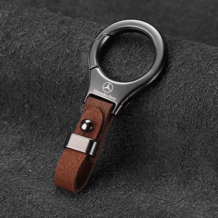 Promoție excelentă ✨50% REDUCERE ✨Breloc simplu cu logo-ul mașinii din piele întoarsă