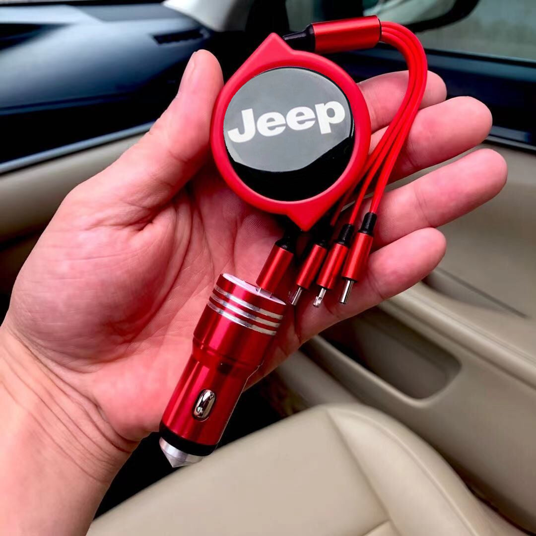 Cablu de date auto retractabil 3 în 1 + încărcător auto gratuit