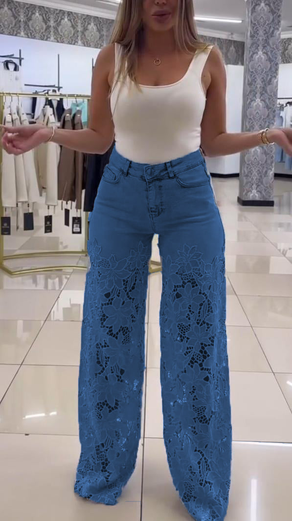 Blugi de dama eleganti din dantela