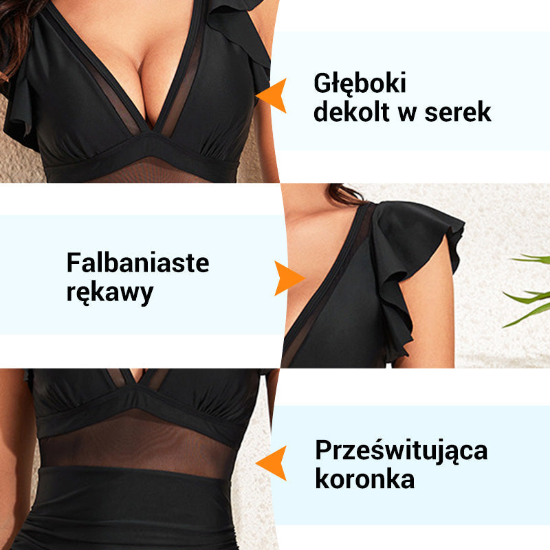 Costum de baie dintr-o singură piesă, sexy, din dantelă