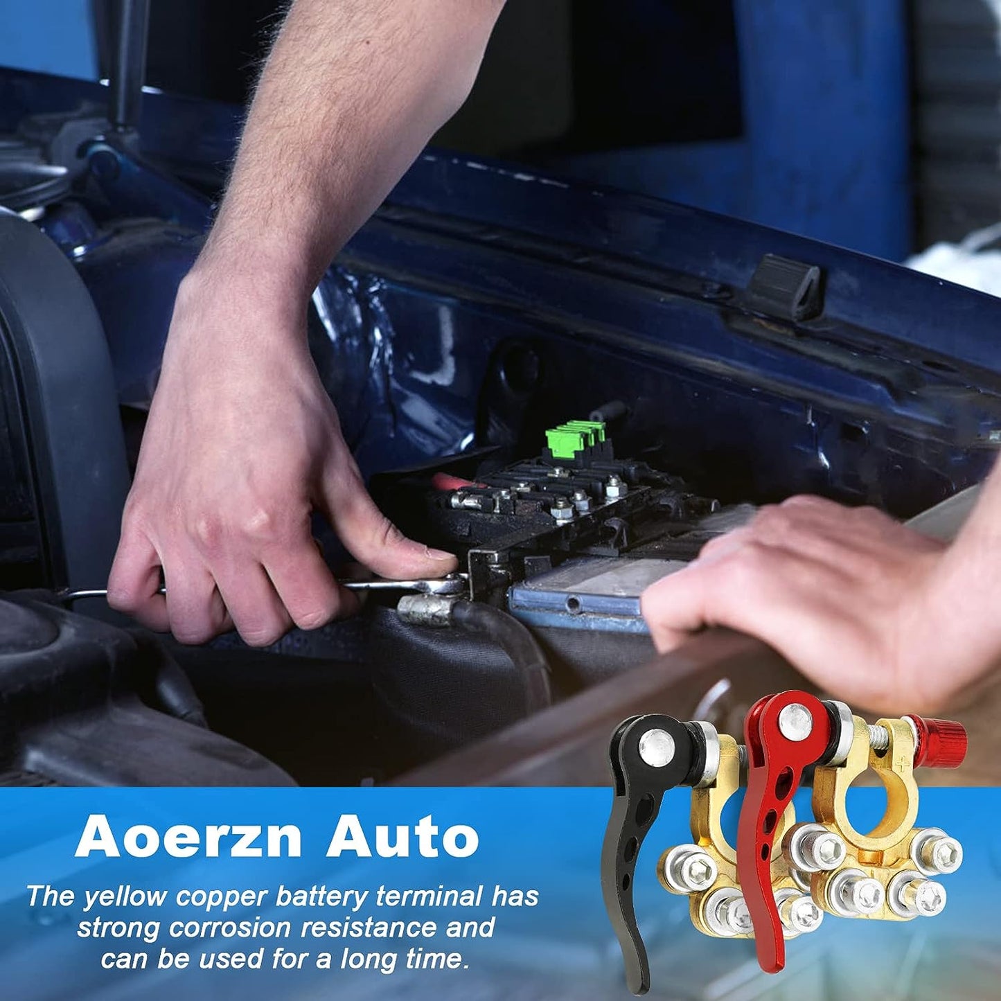 Conector cu clemă de eliberare rapidă pentru baterie auto din alamă îngroșată