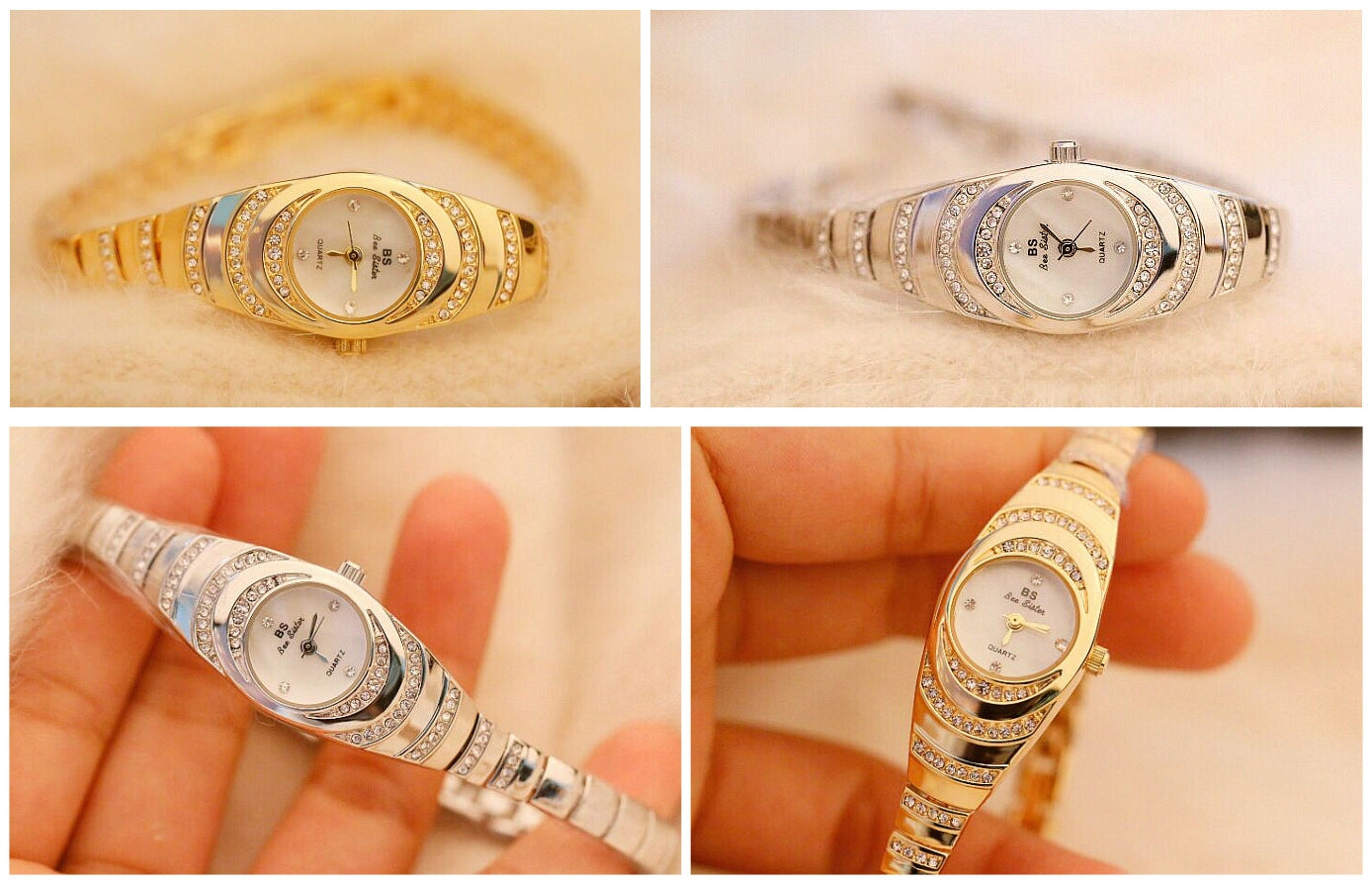 💎Ceas de damă cu brățară de cristal⌚