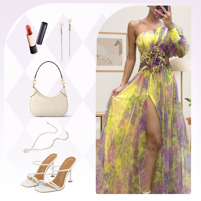 ✨【Slimming Wizard】. Rochie Mirage Color Block✨