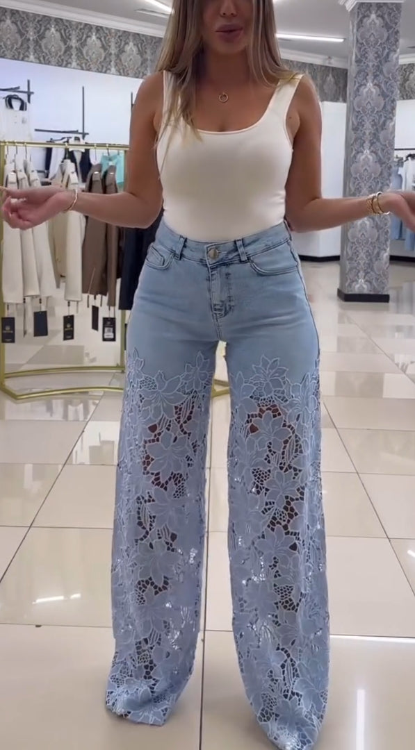 Blugi de dama eleganti din dantela