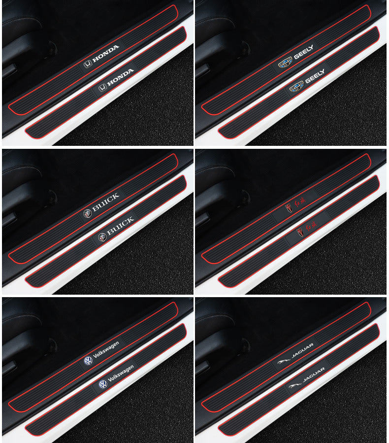 Bandă de protecție din silicon pentru pragurile ușilor auto (cu un logo special al mașinii)