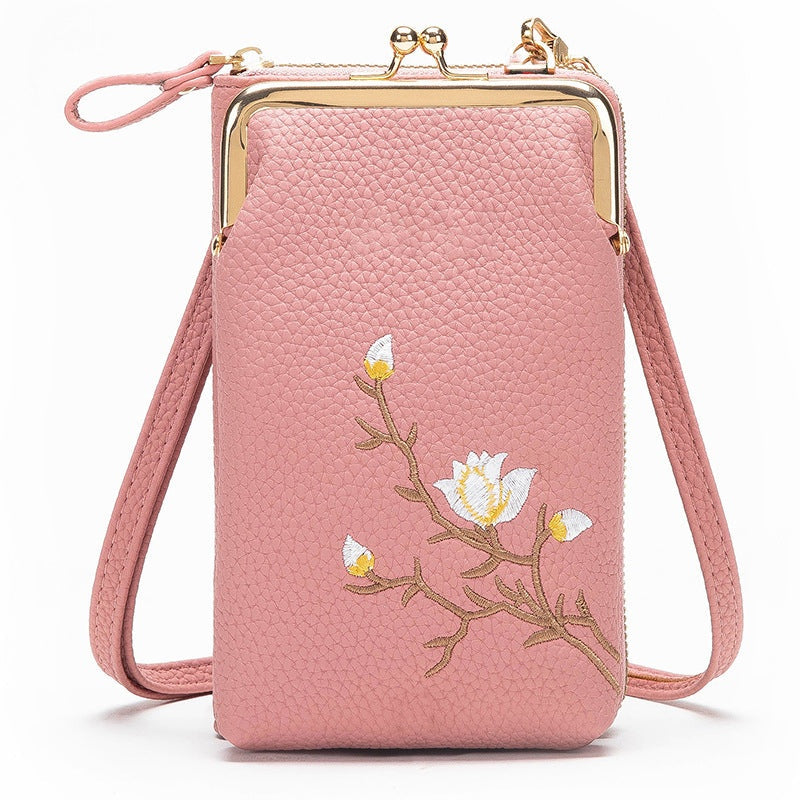 🔥👛Portofel tip crossbody pentru telefon mobil, pentru femei🌸