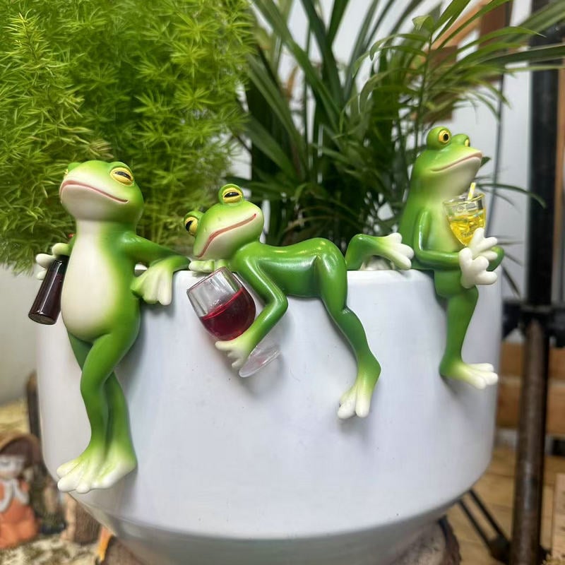 🔥 OFERTĂ SUPERIOARĂ 🐸🍷 Ornament suspendat în ghiveci – Broască