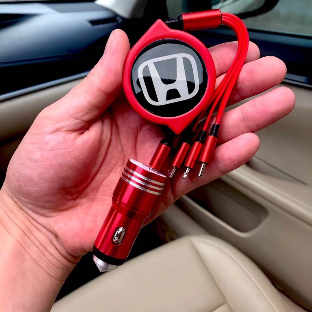 Cablu de date auto retractabil 3 în 1 + încărcător auto gratuit
