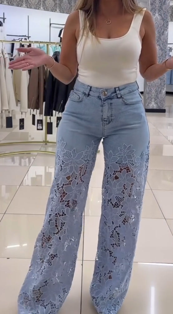 Blugi de dama eleganti din dantela