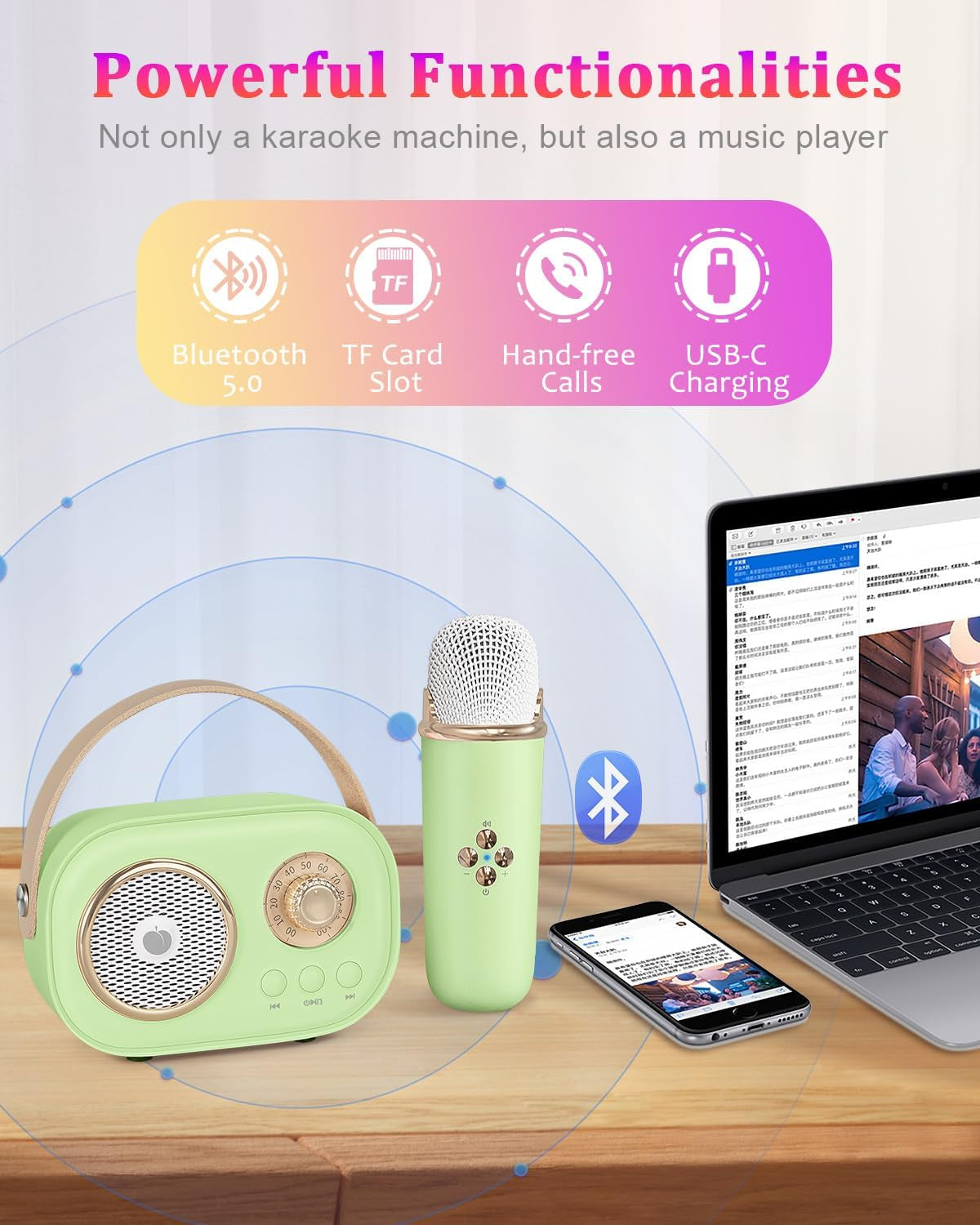 Set karaoke portabil VivaMic pentru copii