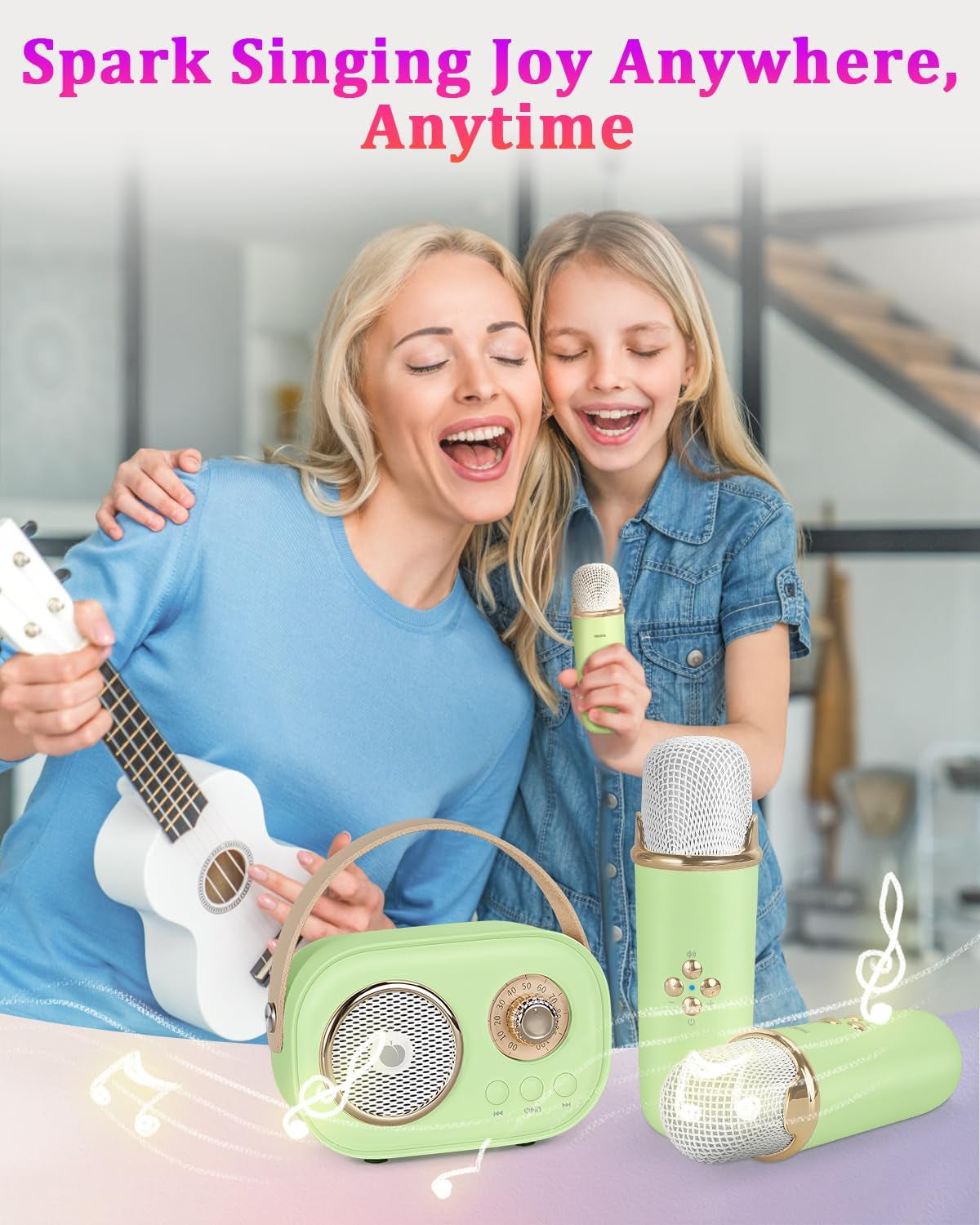 Set karaoke portabil VivaMic pentru copii