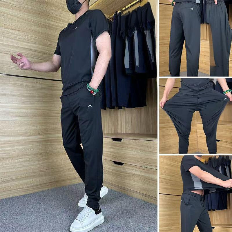 🌴Oferte speciale de vară ❄️Pantaloni sport cu mânecă scurtă pentru bărbați (set de 2 piese)