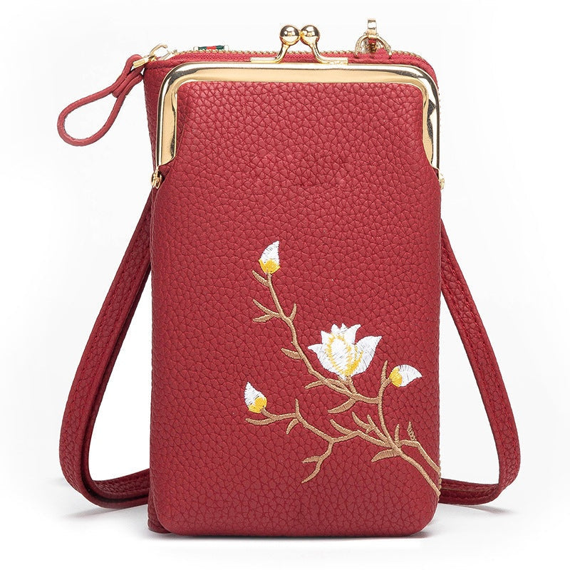 🔥👛Portofel tip crossbody pentru telefon mobil, pentru femei🌸