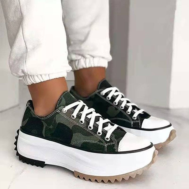 💝Vânzare limitată 50% REDUCERE🔥🔥Adidași de damă cu platformă cu șireturi și tocuri