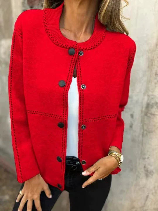 🌸Oferte de primăvară💐 Pulover cardigan cu nasturi pentru femei