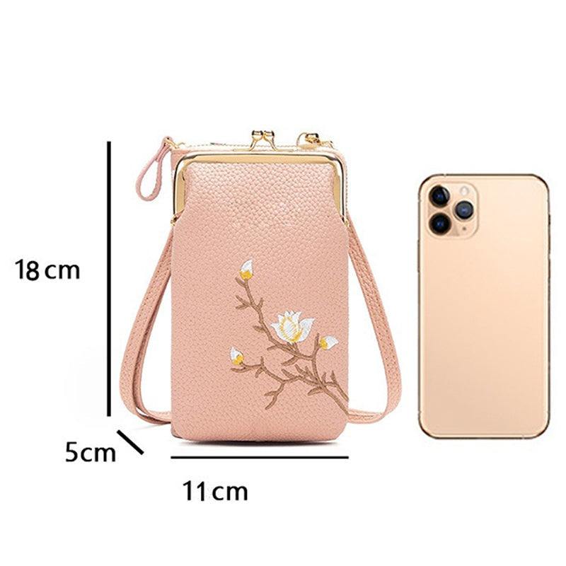 🔥👛Portofel tip crossbody pentru telefon mobil, pentru femei🌸
