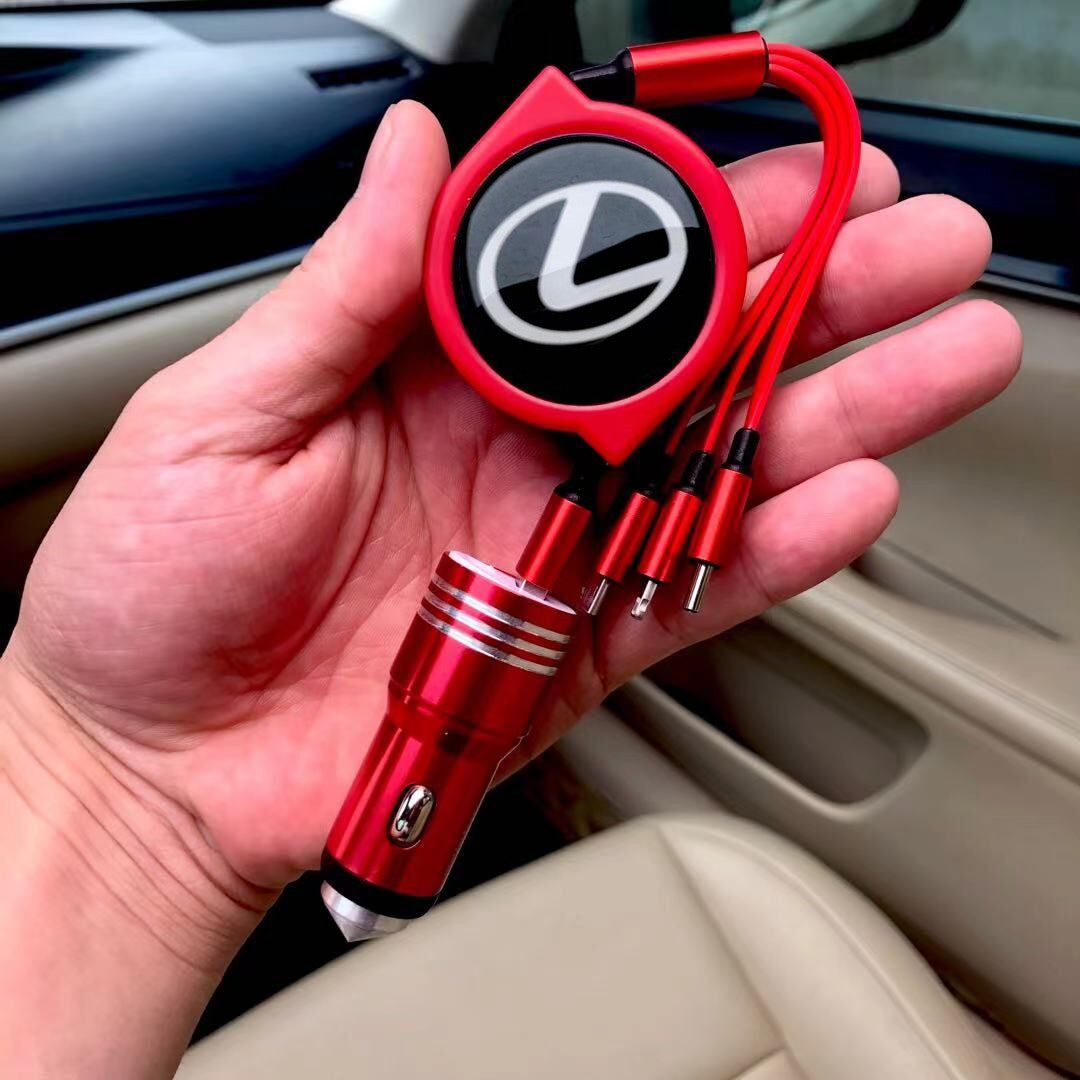 Cablu de date auto retractabil 3 în 1 + încărcător auto gratuit