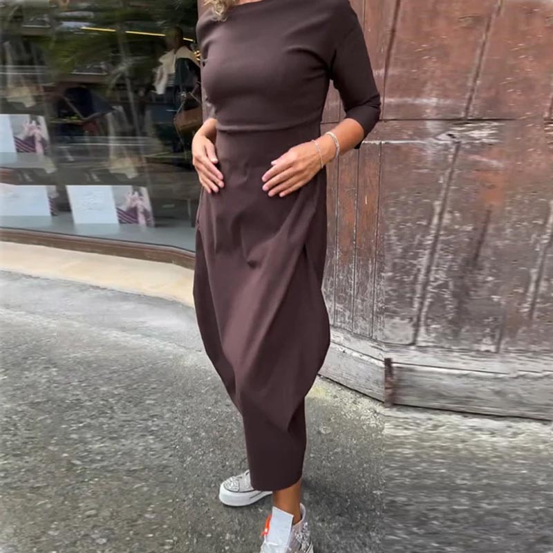 Rochie simpla eleganta pentru femei cu buzunar