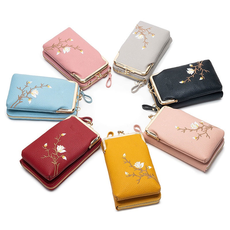 🔥👛Portofel tip crossbody pentru telefon mobil, pentru femei🌸