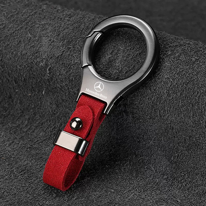 Promoție excelentă ✨50% REDUCERE ✨Breloc simplu cu logo-ul mașinii din piele întoarsă
