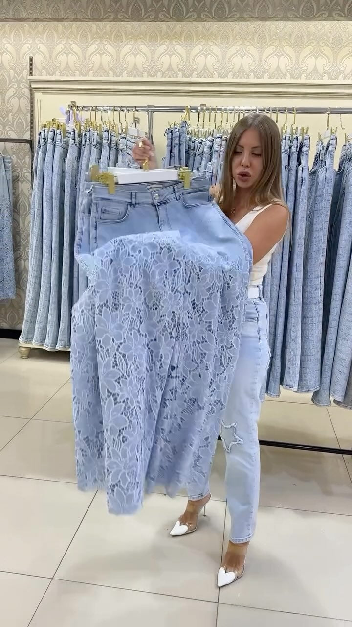Blugi de dama eleganti din dantela
