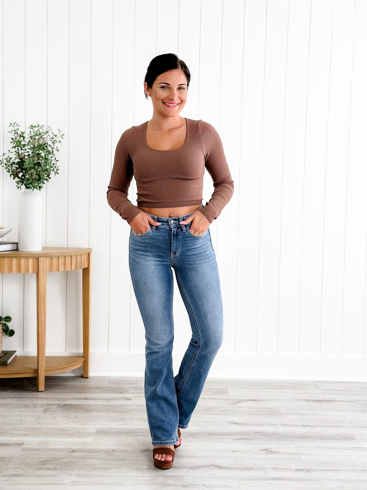 🏆Blagi elastici spălați care strâng stomacul și ridică șoldurile👖