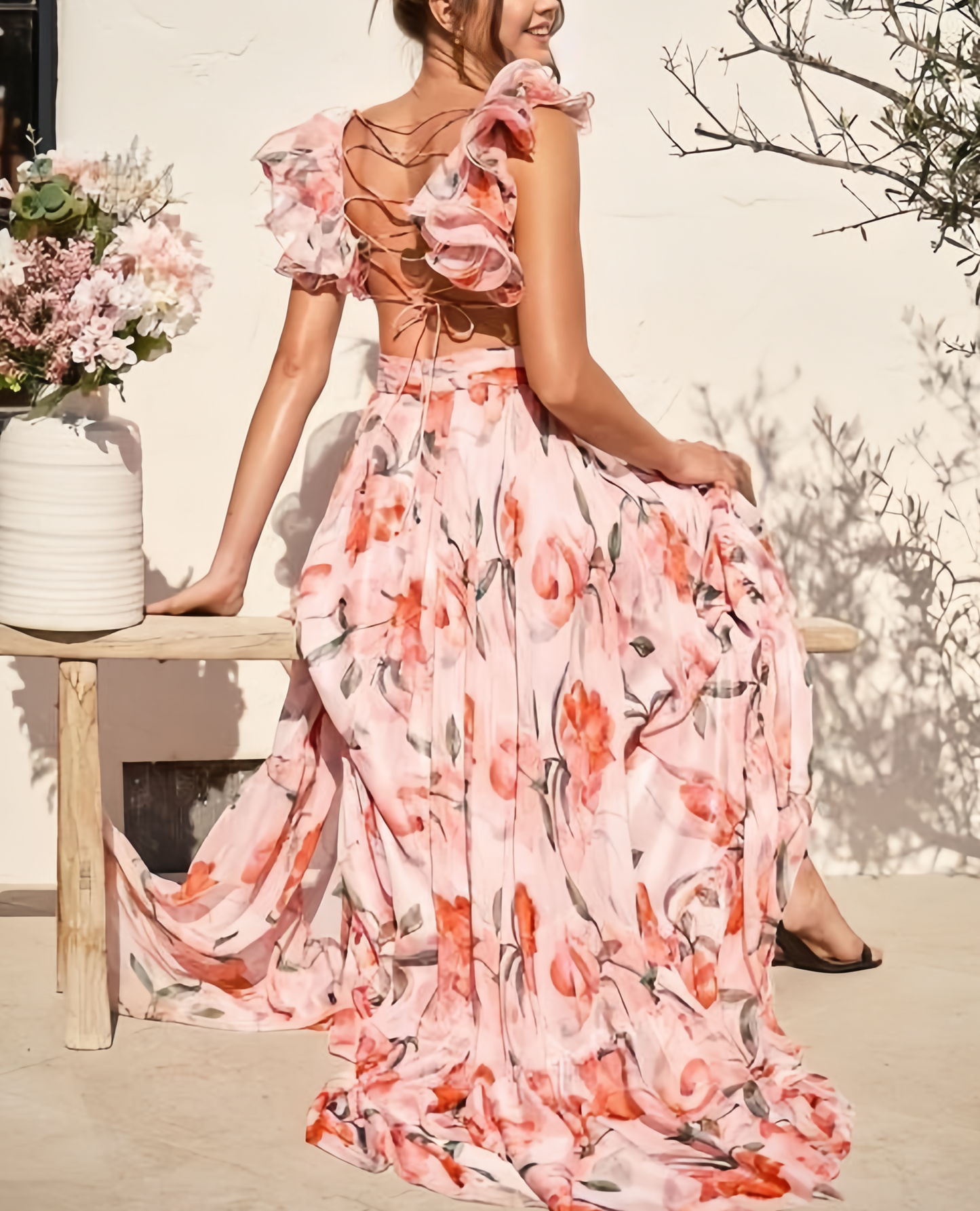 🍓Rochie plisată sexy și elegantă cu imprimeu