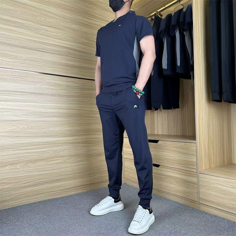 🌴Oferte speciale de vară ❄️Pantaloni sport cu mânecă scurtă pentru bărbați (set de 2 piese)