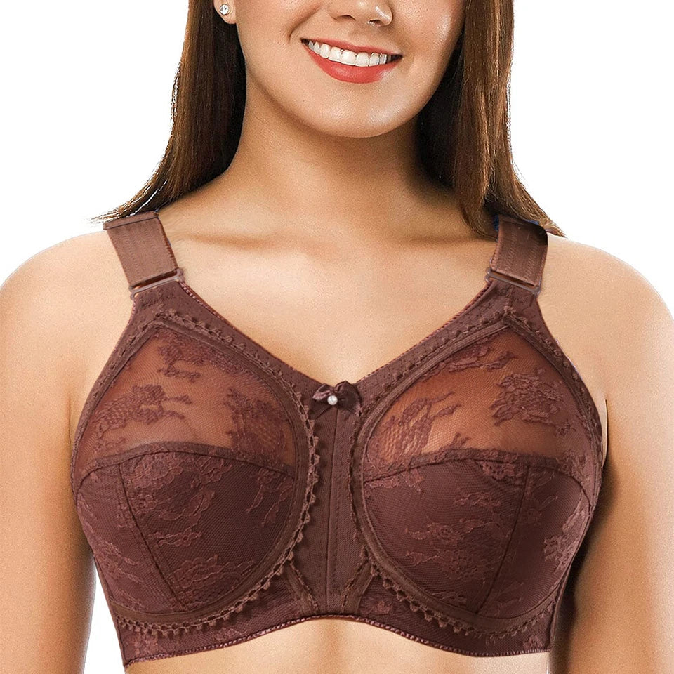 💖Triumph® Set de 4 ✨Sutien transparent fără spumă pentru sâni mari