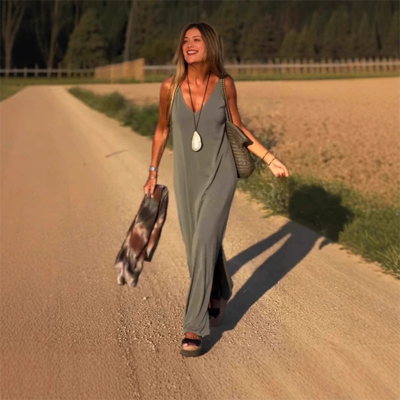 🔥👗Rochie maxi pentru femei cu decolteu în formă de inimă