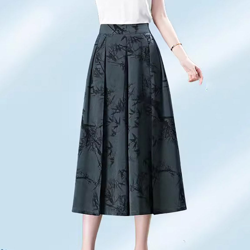 Pantaloni eleganti de dama din sifon cu picioare late
