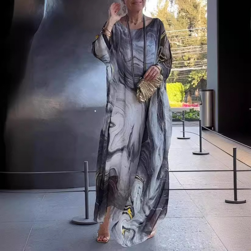 š„ofertÄ specialÄš„Rochie elegantÄ din Čifon cu imprimeu marmorat