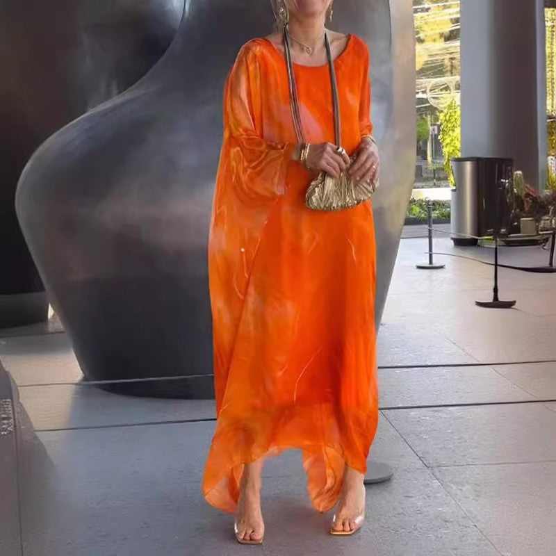 š„ofertÄ specialÄš„Rochie elegantÄ din Čifon cu imprimeu marmorat