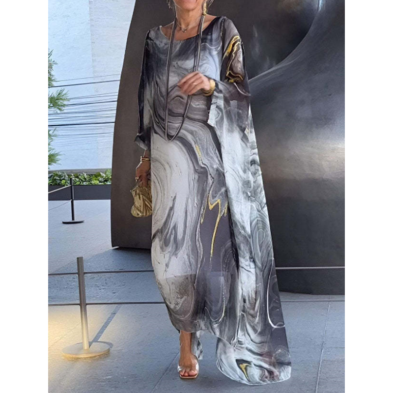 š„ofertÄ specialÄš„Rochie elegantÄ din Čifon cu imprimeu marmorat