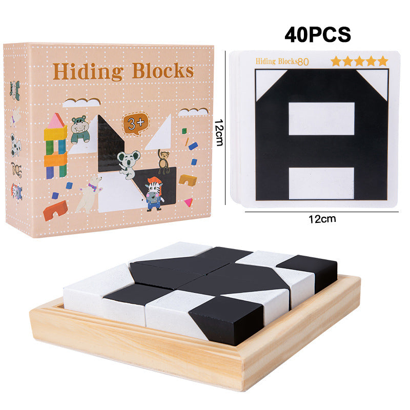 ✨Puzzle blocuri ascunse 💞 Joc de societate interactiv părinte-copil