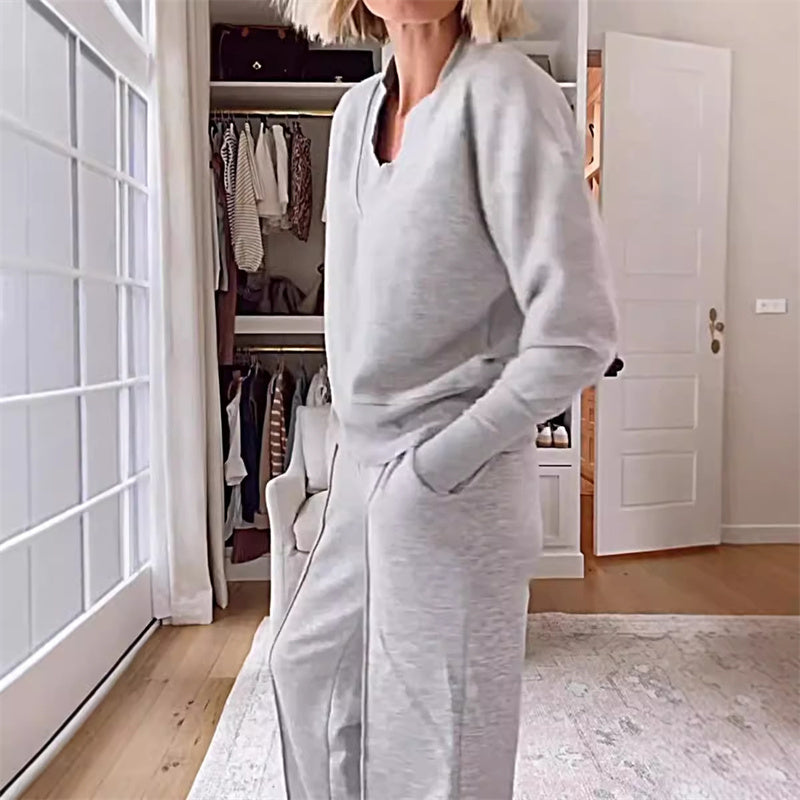 Set de modă casual pentru femei 💕 (top + pantaloni)