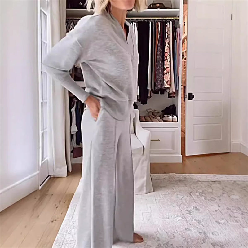Set de modă casual pentru femei 💕 (top + pantaloni)