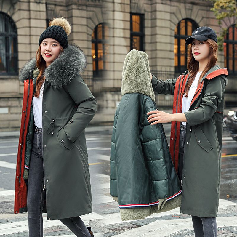 ❄️ Palton de iarnă de damă cu glugă și guler de blană Casual Parka