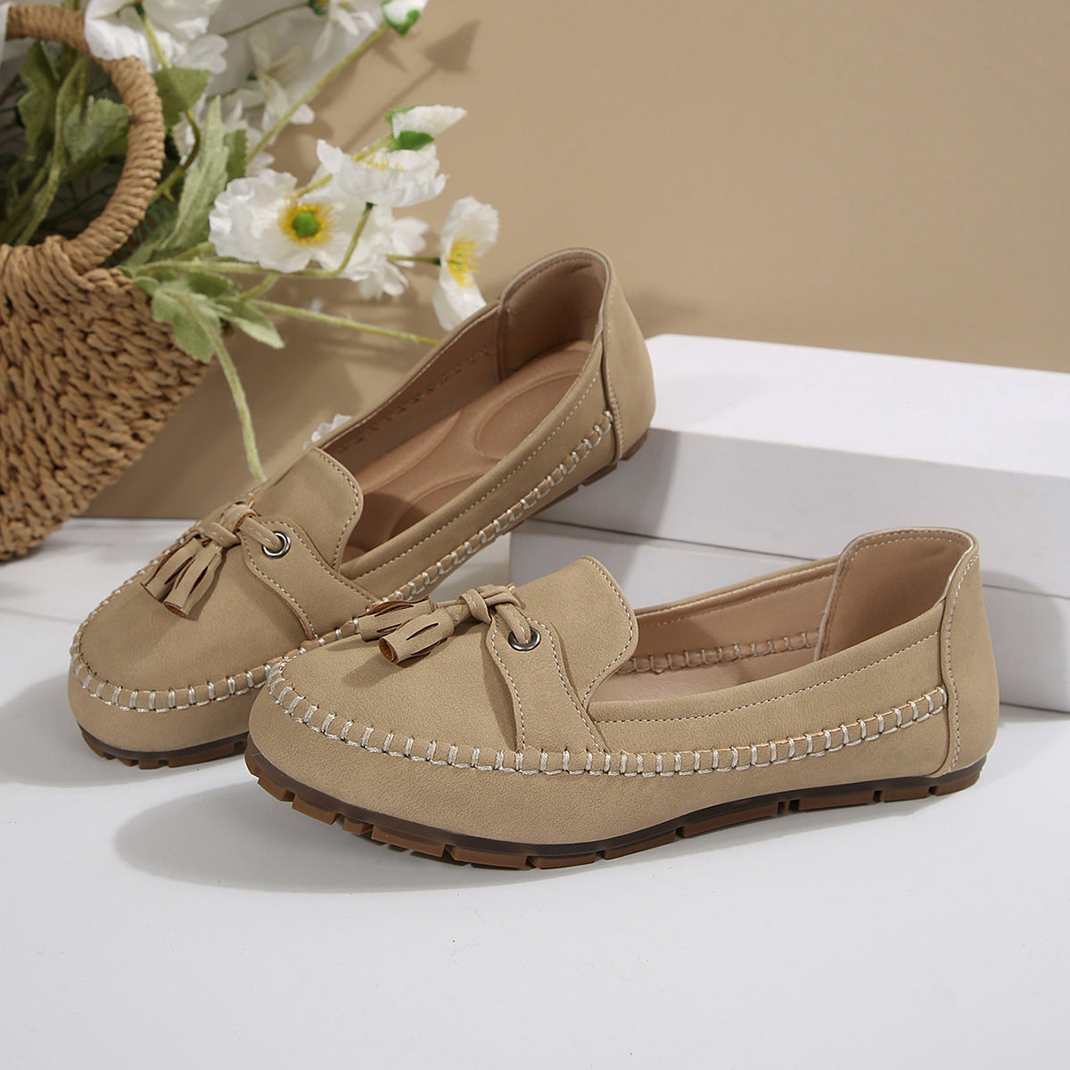 💖Mocasini confortabili, vintage pentru femei