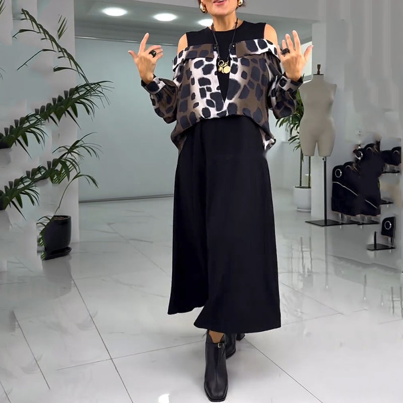 💐2025 Rochie excepțională fără bretele cu imprimeu leopard【S-4XL】