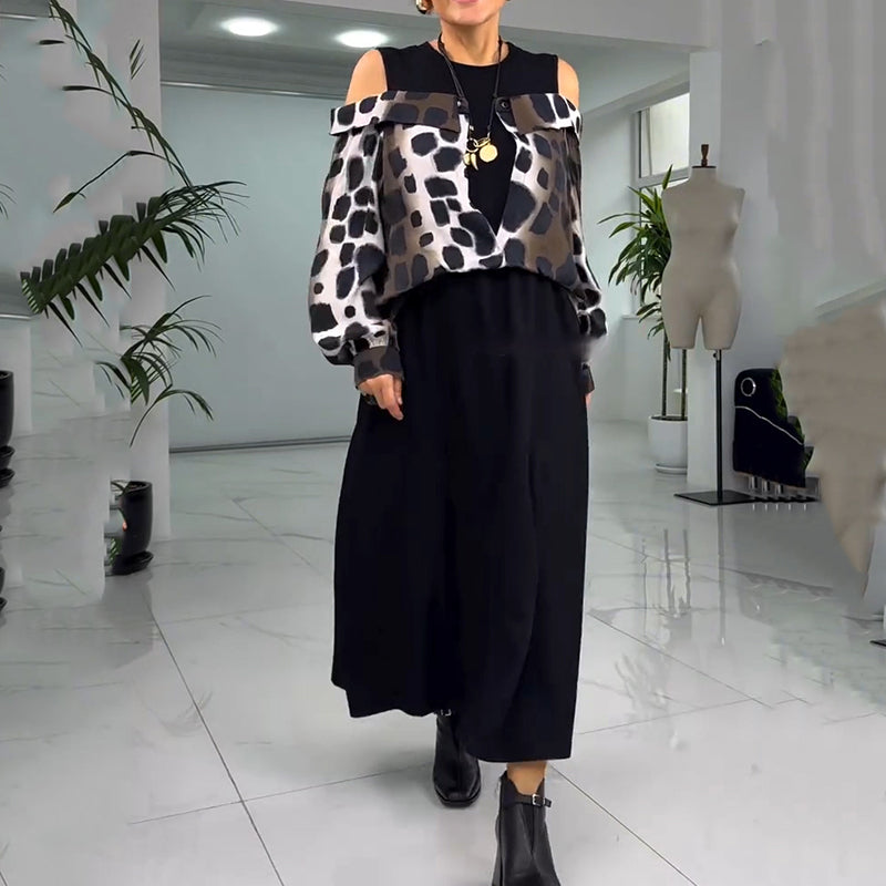 💐2025 Rochie excepțională fără bretele cu imprimeu leopard【S-4XL】