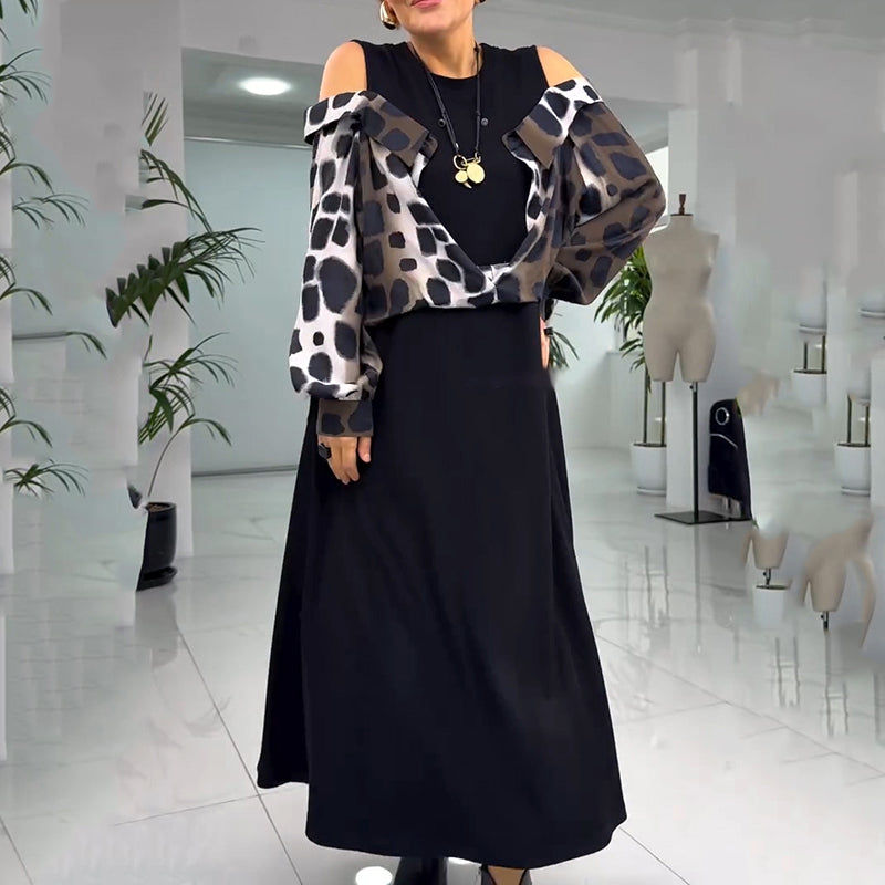 💐2025 Rochie excepțională fără bretele cu imprimeu leopard【S-4XL】