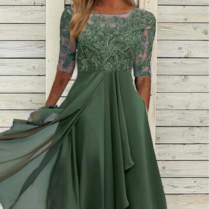 💖 Ediție limitată 💖 Rochie elegantă de cocktail brodata