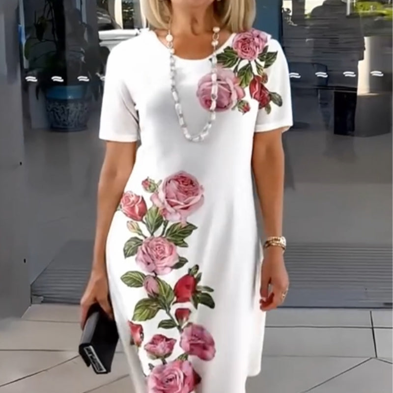 🌹🌹Rochie ușoară de vară cu imprimeu 3D