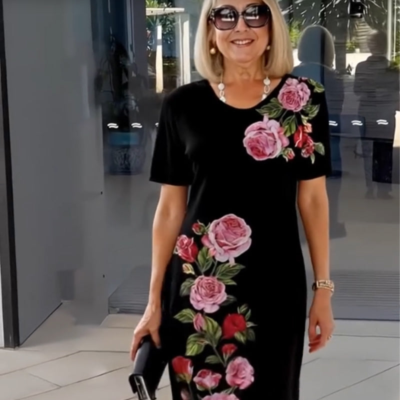 🌹🌹Rochie ușoară de vară cu imprimeu 3D