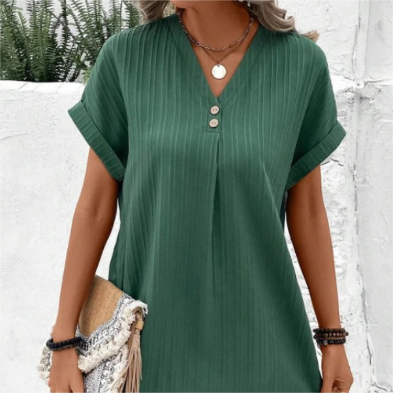 【M-3XL】🍃Rochie uni din amestec de bumbac și in, cu nasturi